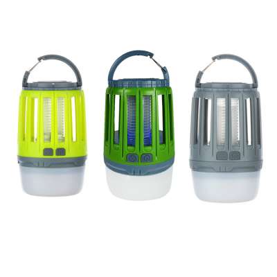 USB/Solar rechargeable portable zapper camping lantern IPX6 waterproof LED mosquito killer lamp