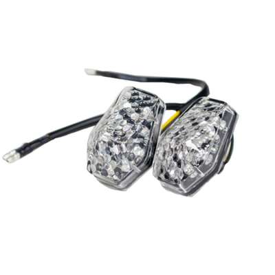 Amber LED Flush Mount Smoke Turn Signal Indicator Signal Light Universal For Motorcycle