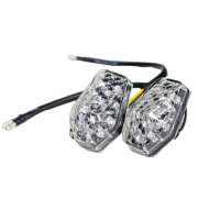 Amber LED Flush Mount Smoke Turn Signal Indicator Signal Light Universal For Motorcycle