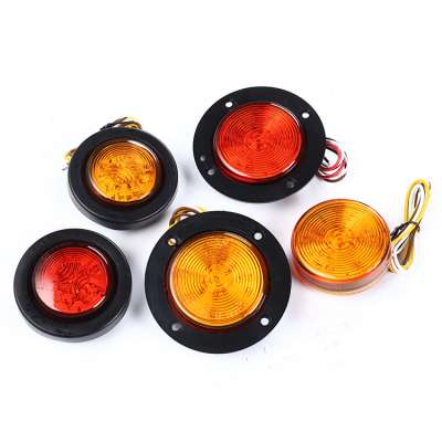 Factory wholesale red amber white 12v 24v LED  outline marker round truck trailer lights