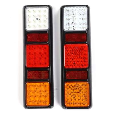 Rectangle Trailer Truck LED Stop Tail Indicator Lamp Combination Tail Light with Reflector